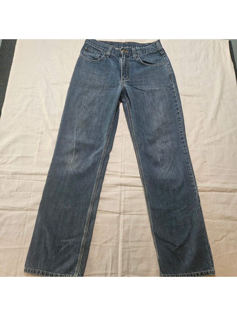 Carhartt Men's Relaxed Fit Jeans Straight Leg 32x34 Blue Denim Casual Work
